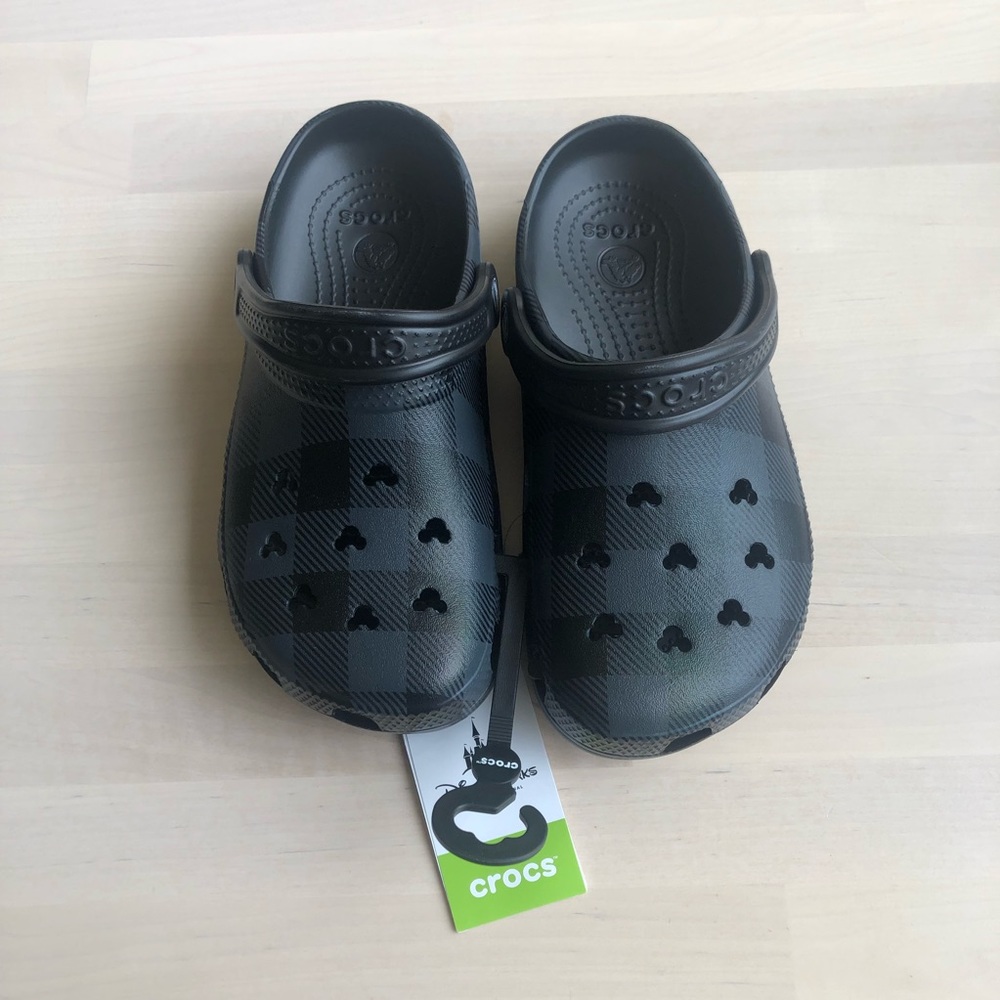 Disney Parks Crocs Mickey Mouse Clogs Buffalo Check Halloween Shoes